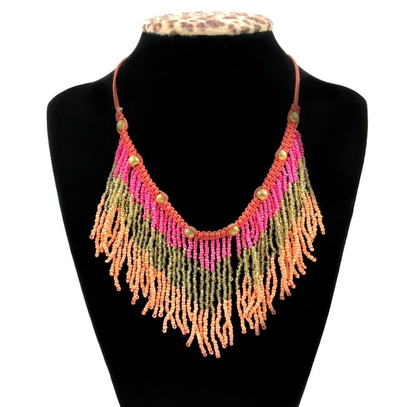 Jewelry - Beautiful Pink & Orange Beaded Necklace​​